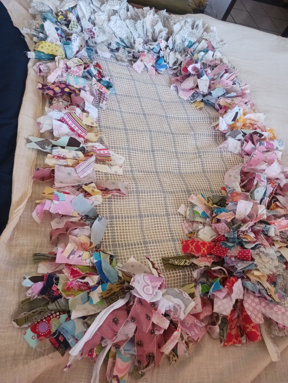 Handmade Multi-Color Rag Rug Accent Throw by - Picture 2 of 8